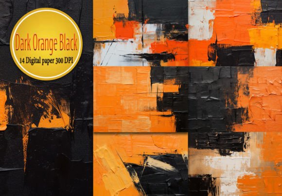 Abstract Rough Dark Orange Black: Defining Modern Luxury in Digital Design