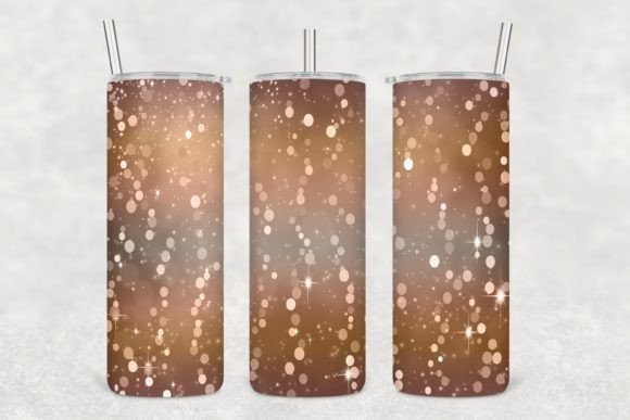 Brushed Satin Glowing Glitter Tumbler Design