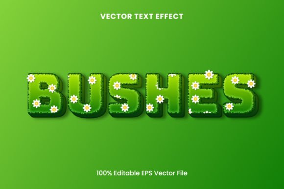 Flower Bushes Vector Text Effect: A Natural Way to Elevate Your Typography