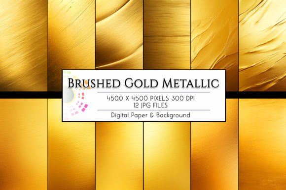 Gold Brushed Metallic Digital Papers