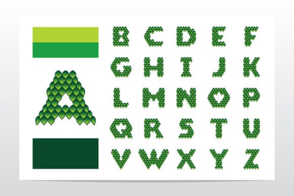 Leaf Bushes Letter Design: Natural Typography