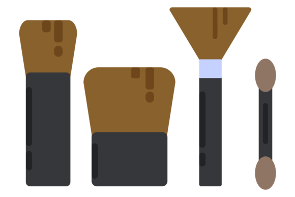 Makeup Brushes Color Icon: Visualizing Various Beauty Tools for Digital Success