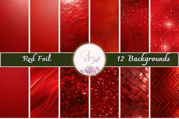 Red Foil Digital Paper Background: Elevate Your Designs with Luxury Textures