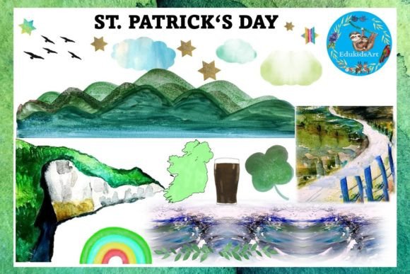 St. Patrick's Day Watercolour Clipart