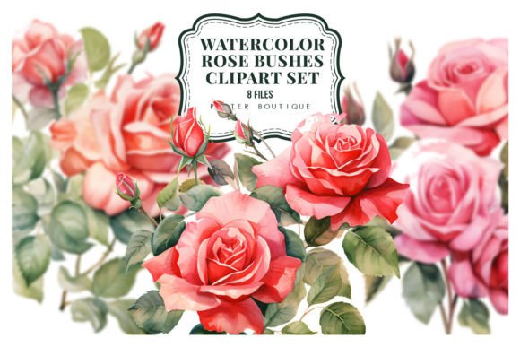 Watercolor Rose Bushes Backgrounds Pack: A Strategic Asset for Creators